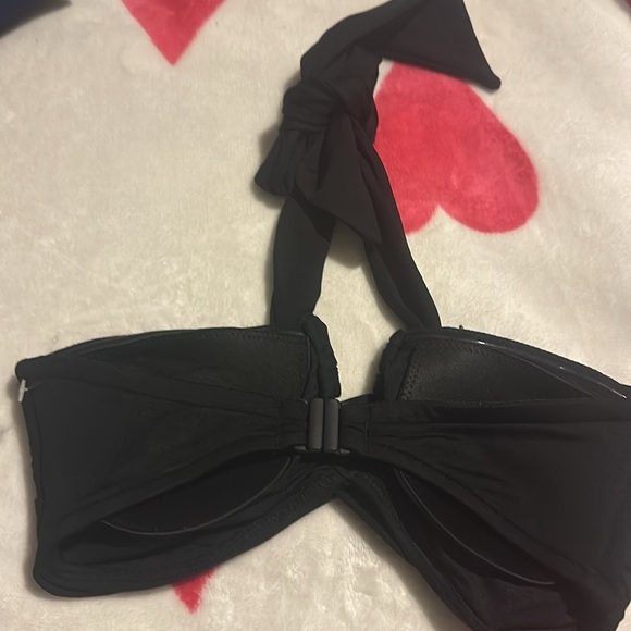 Seafolly halter bandeau bikini Top black NWOT - Picture 4 of 13